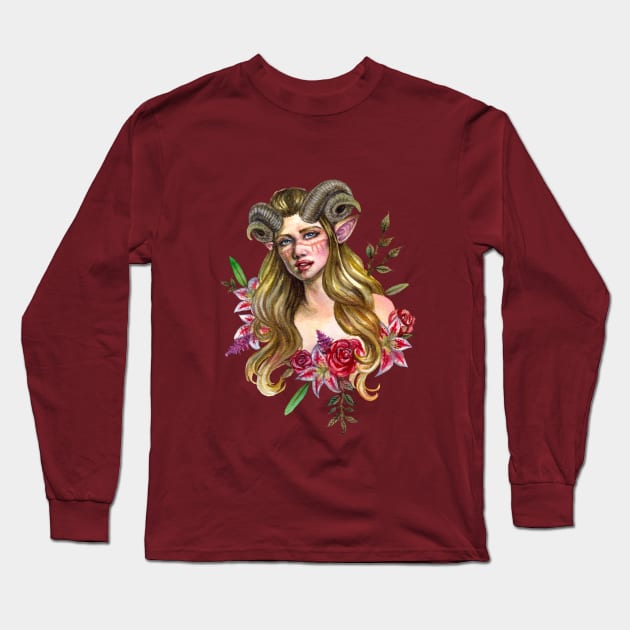 Faun Long Sleeve T-Shirt by Aranya